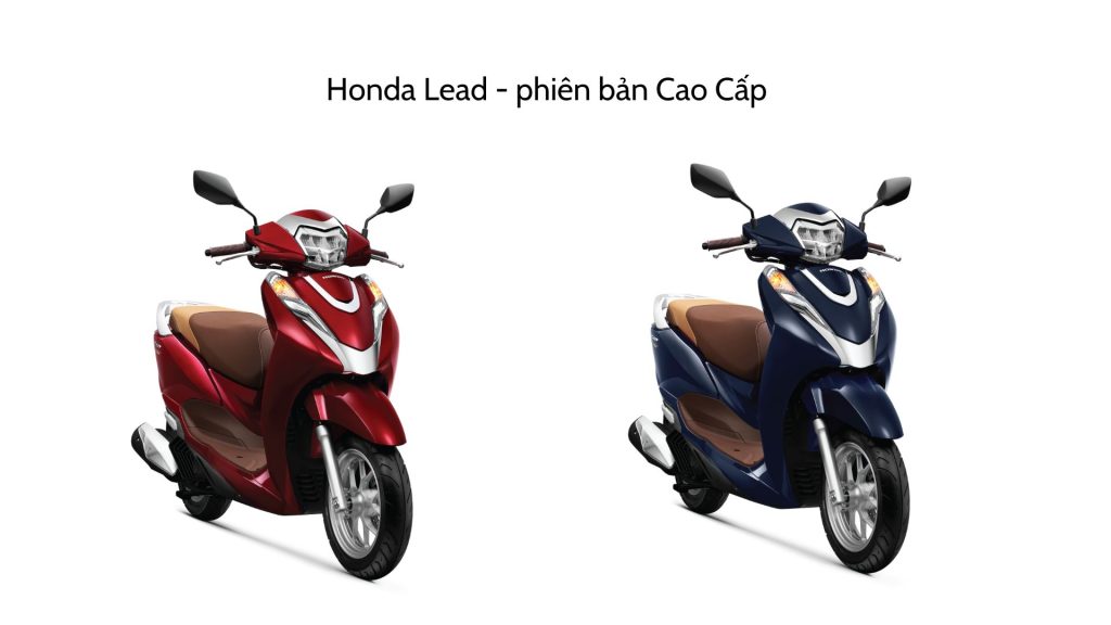Honda Lead 2023 phiên bản Cao Cấp màu Đỏ và Xanh