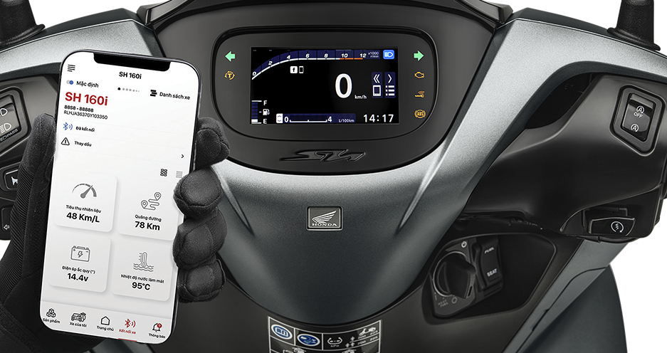 SH160i Kết nối điện thoại qua Bluetooth