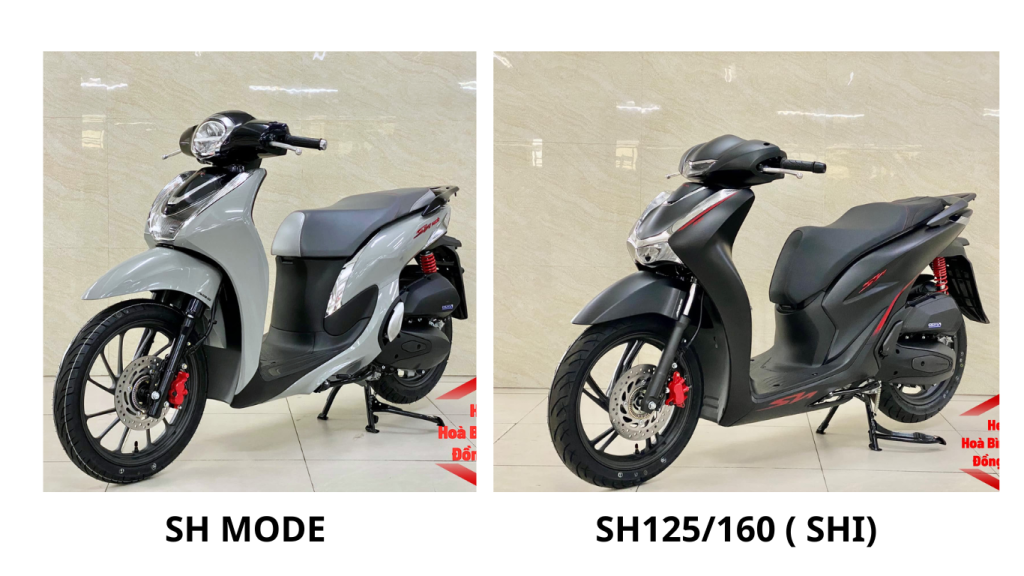 SH Mode và SHi - SH Mode nhẹ hơn, dễ điều khiển nên phù hợp với nữ giới