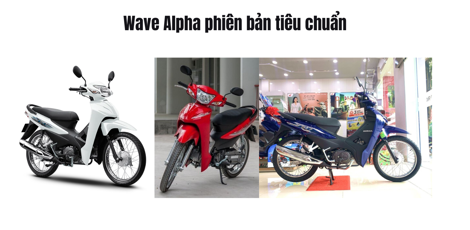 Giá xe Wave Alpha 2025 phiên Bản Tiêu Chuẩn