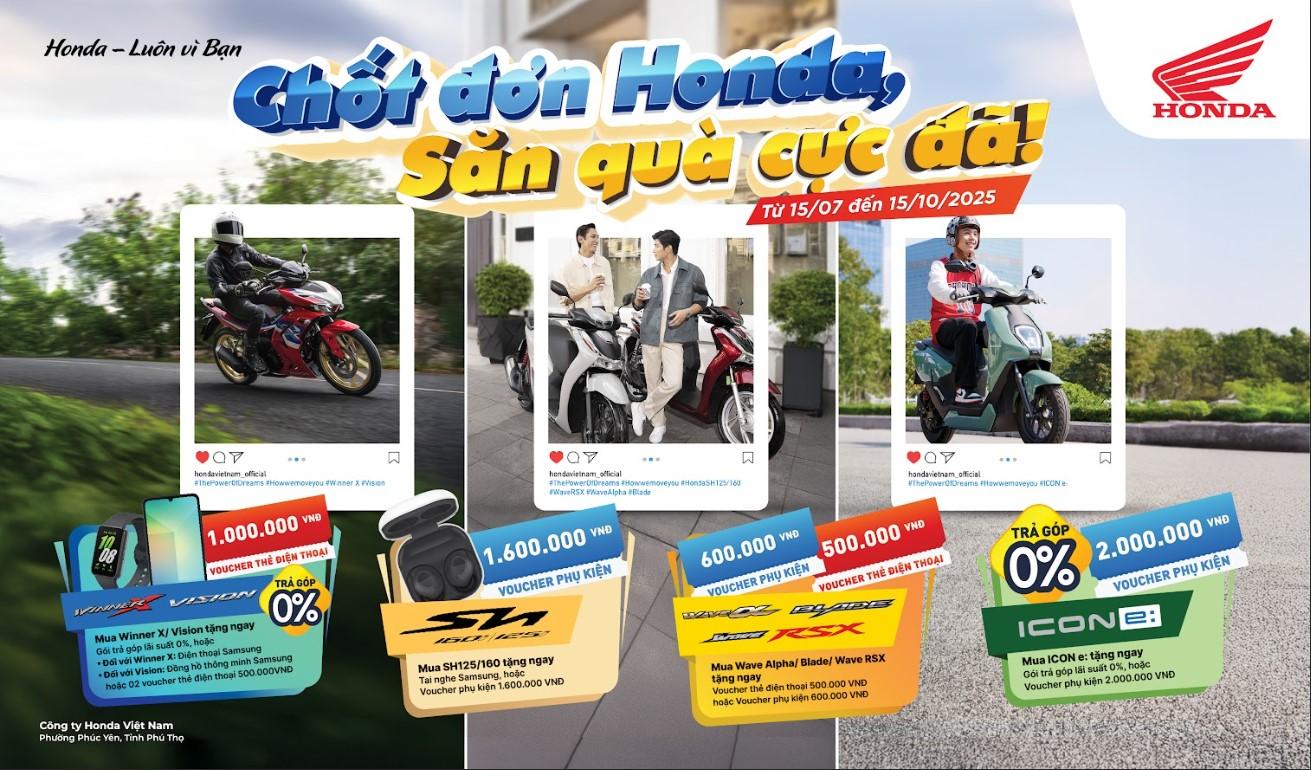 Chương trình khuyến mại khủng dành cho các dòng xe máy và xe gắn máy điện