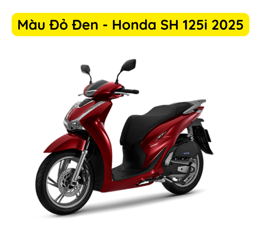 Màu Đỏ Đen - Honda SH 125i 2025