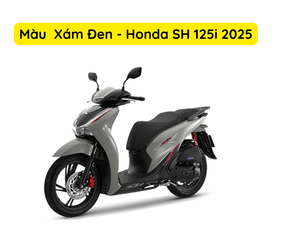 Màu  Xám Đen - Honda SH 125i 2025