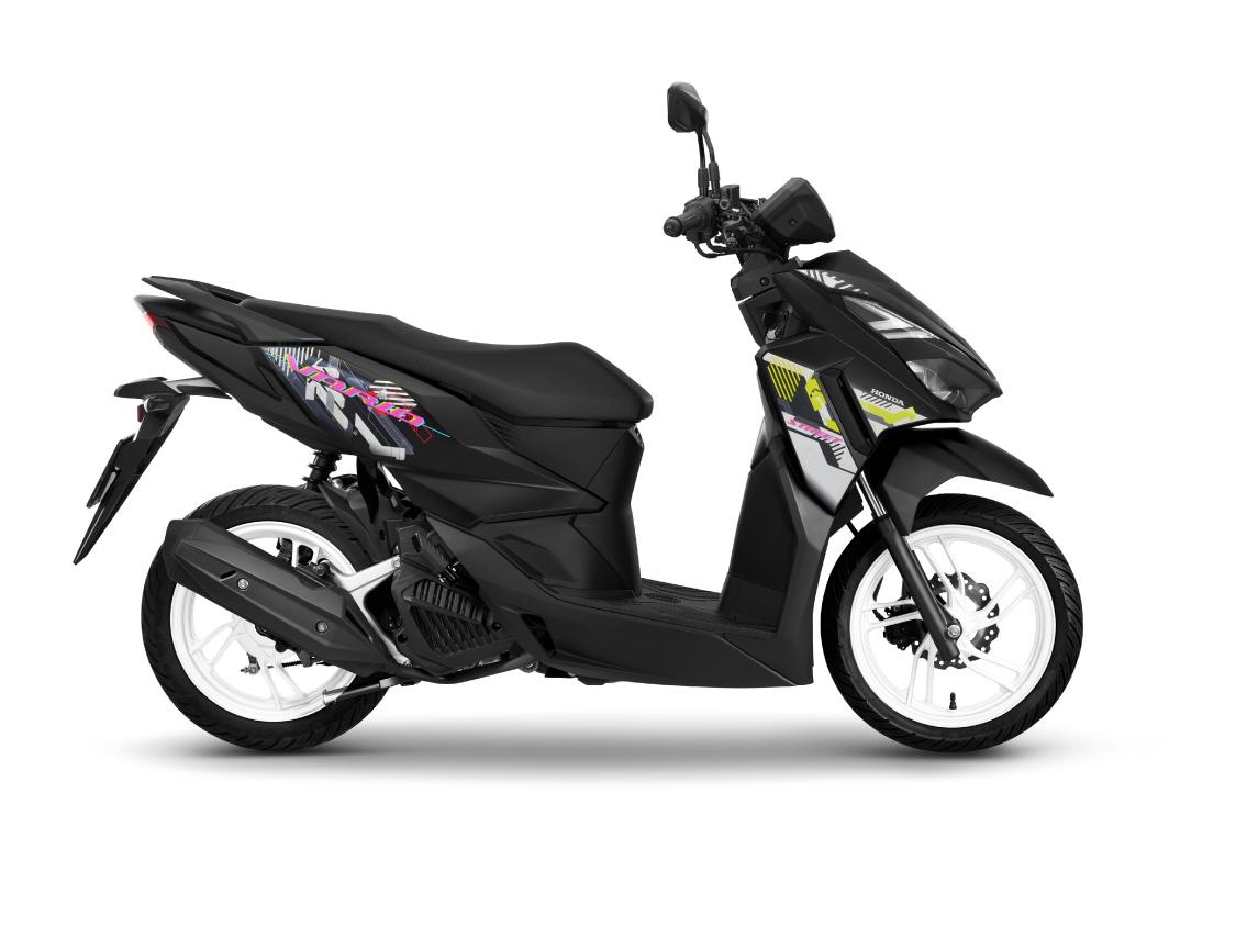 Honda Vario 125 phiên bản Street: màu Đen/Vành Trắng
