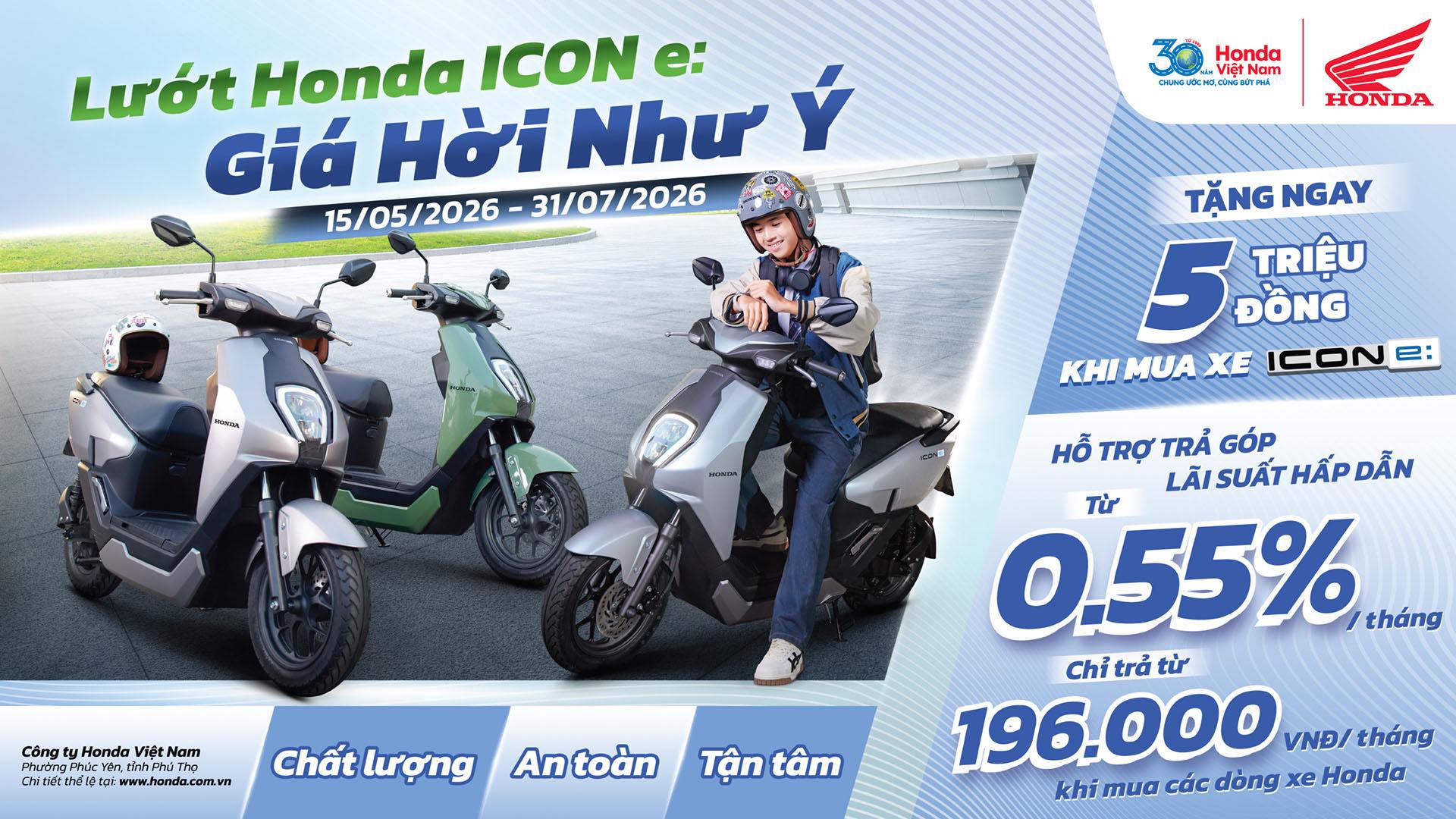 Chương Trình Khuyến Mại Honda ICON e: 2026