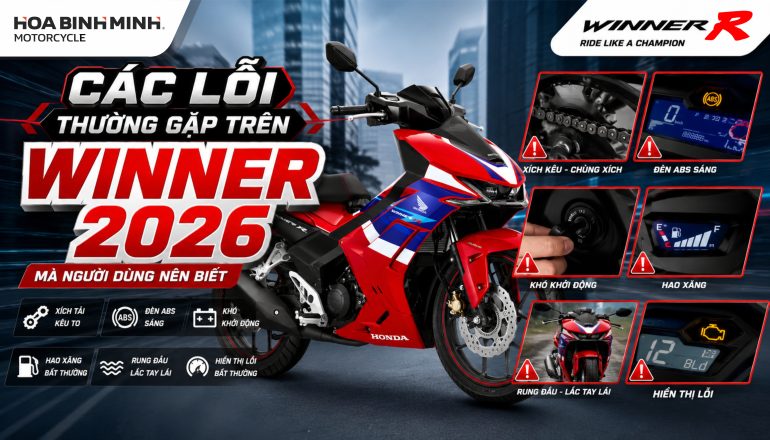 các lỗi thường gặp trên winner 2026