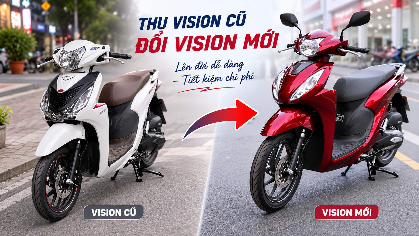 Chương trình thu Vision cũ đổi Vision giúp bạn dễ dàng thanh lý chiếc xe đang sử dụng với giá hời Chương trình thu Vision cũ đổi Vision giúp bạn dễ dàng thanh lý chiếc xe đang sử dụng với giá hời